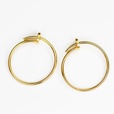 Gold Earrings 1 pair Gold Vermeil Style  Jewellery Findings Earring Hooks-Loop, 15mm round 0.95mm  Wire