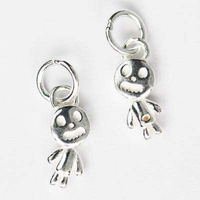 Charms 2pcs 925 Sterling Silver Jewellery findings Charm Beads ,Jack Skellington charm,Halloween Charm 13*6mm