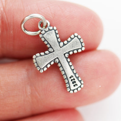 Charm 2pcs 18*13mm Cross 925 Antique Sterling Silver Jewellery findings Charm Beads , Cross pendant / charm / beads