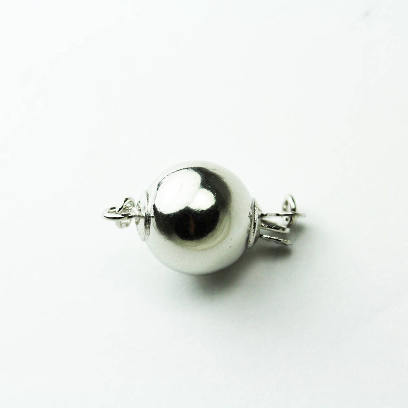 Silver Ball Clasp 1pc 12mm 925 Sterling Silver Jewellery findings  Ball Box Clasp,18*12mm