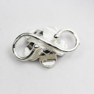 Hook clasp 2PCs Clasps 925 sterling silver Jewellery finding,Flower S-hook,18*11mm, Opened S Wire