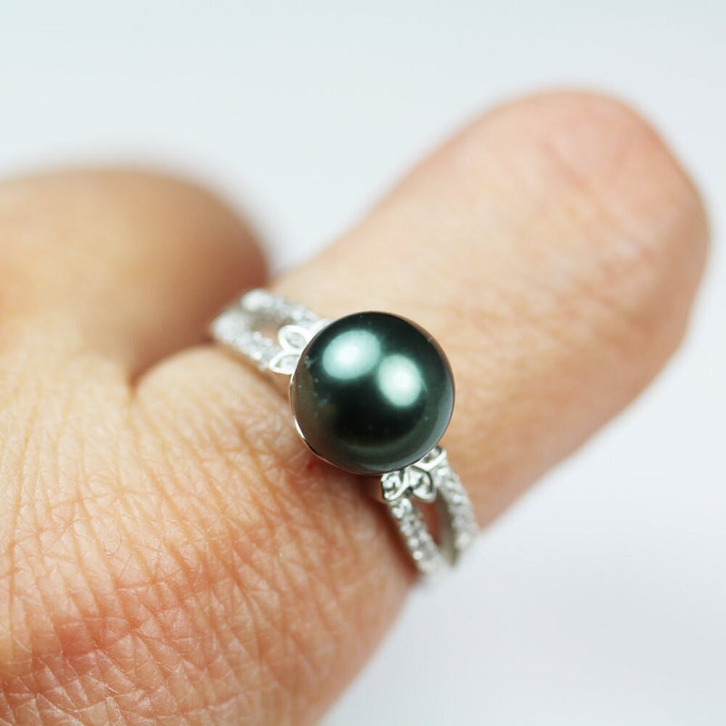 Ring Blank 1pc adjustable 925 Sterling Silver w/Cubic Zirconia Jewellery findings Ring Setting,for half drilled Beads