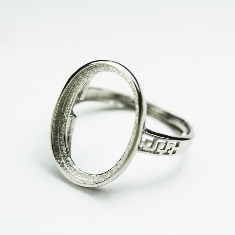 1pc adjustable 925 Sterling Silver Jewellery findings,Ring Mounting, Ring Setting,12*16mm