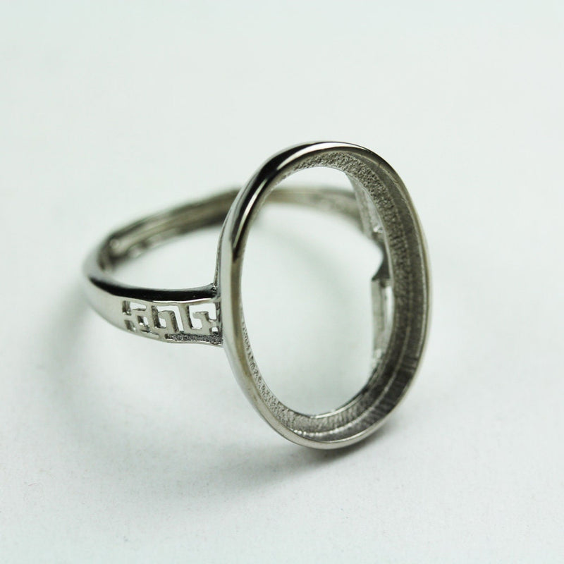 1pc adjustable 925 Sterling Silver Jewellery findings,Ring Mounting, Ring Setting,12*16mm