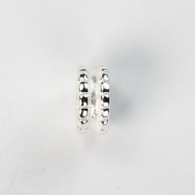 Spacer Beads 4pcs 7mm 925 sterling silver, Jewellery Findings Spacers,7mm diameter, 3.5mm thick, hole 1mm