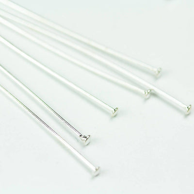 Headpin 20pcs 30mm 22guage 925 Sterling Silver Jewellery findings Head Pin, Head about 2mm