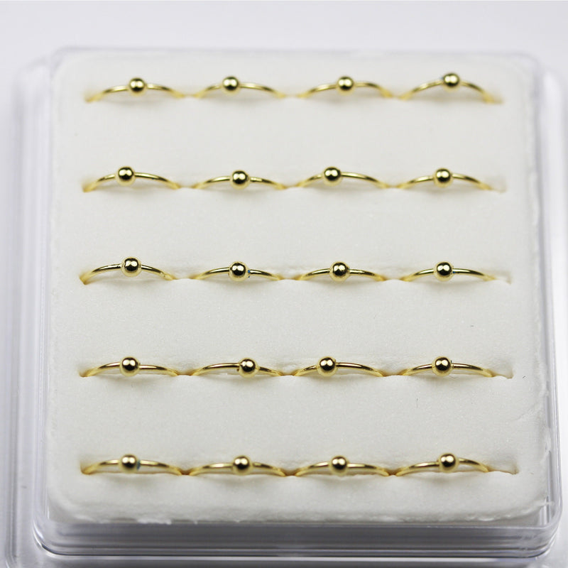 35%off 20pcs 22gauge 10mm 18K Gold Vermeil/925 Sterling silver , Nose Stud Ring/Earring Hoop, Open Style Insert to Inside