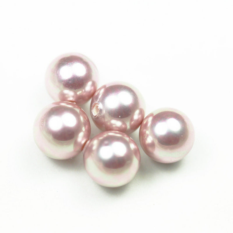 Shell Pearl, 3pairs 8mm Half Drilled Purple Round, for Making earring/Ring , hole 1mm