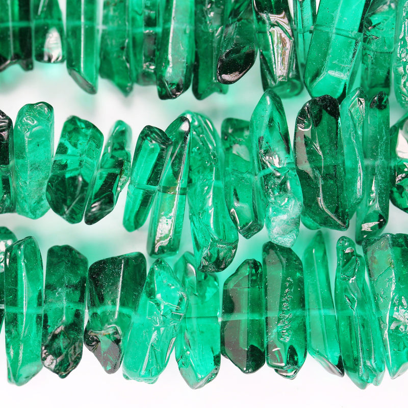 Dyed Quartz ,20-25mm*5-8mm Stick Gemstone beads,15.5", 1mm hole, about 65beads