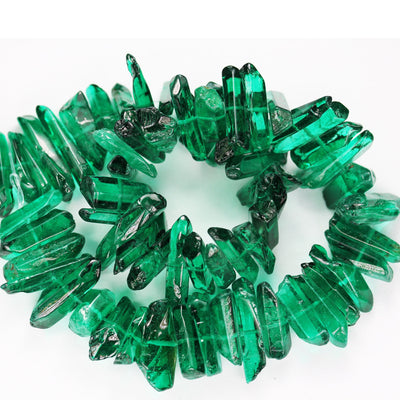 Dyed Quartz ,20-25mm*5-8mm Stick Gemstone beads,15.5", 1mm hole, about 65beads