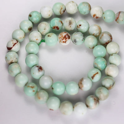 Natural Green Opal , 6mm Round Gemstone Beads ,15.5 ", 1mm hole, about 60beads