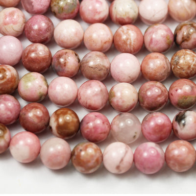 Rhodonite, 6mm round gemstone ,One full strand Natural Gemstone, 15", about 65 beads, 1mm hole