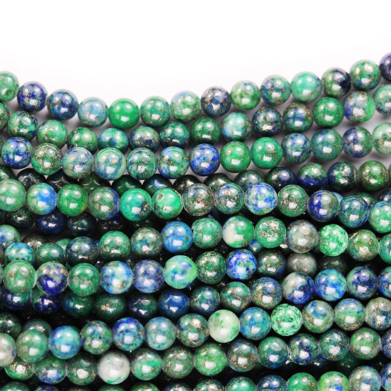 Azurite, 4mm Round Gemstone Beads Strand,One full strand , hole 0.6mm, 16 inch