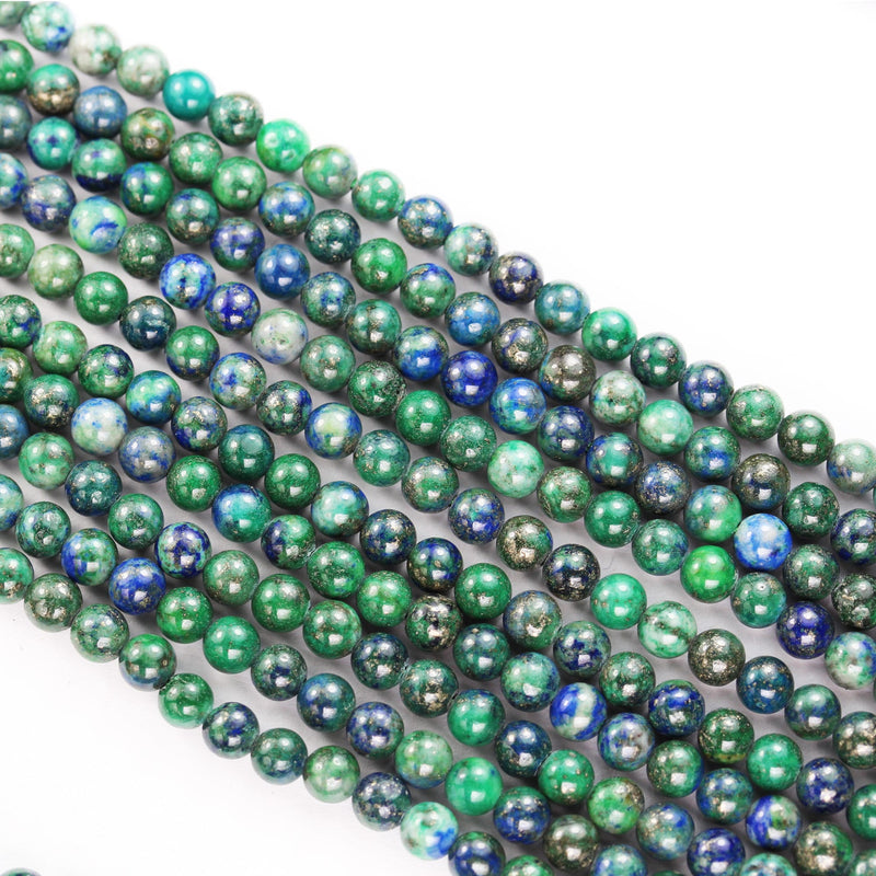 Azurite, 4mm Round Gemstone Beads Strand,One full strand , hole 0.6mm, 16 inch