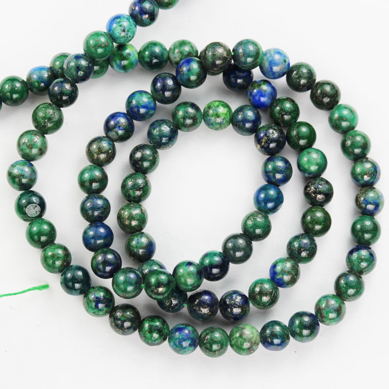 Azurite, 4mm Round Gemstone Beads Strand,One full strand , hole 0.6mm, 16 inch