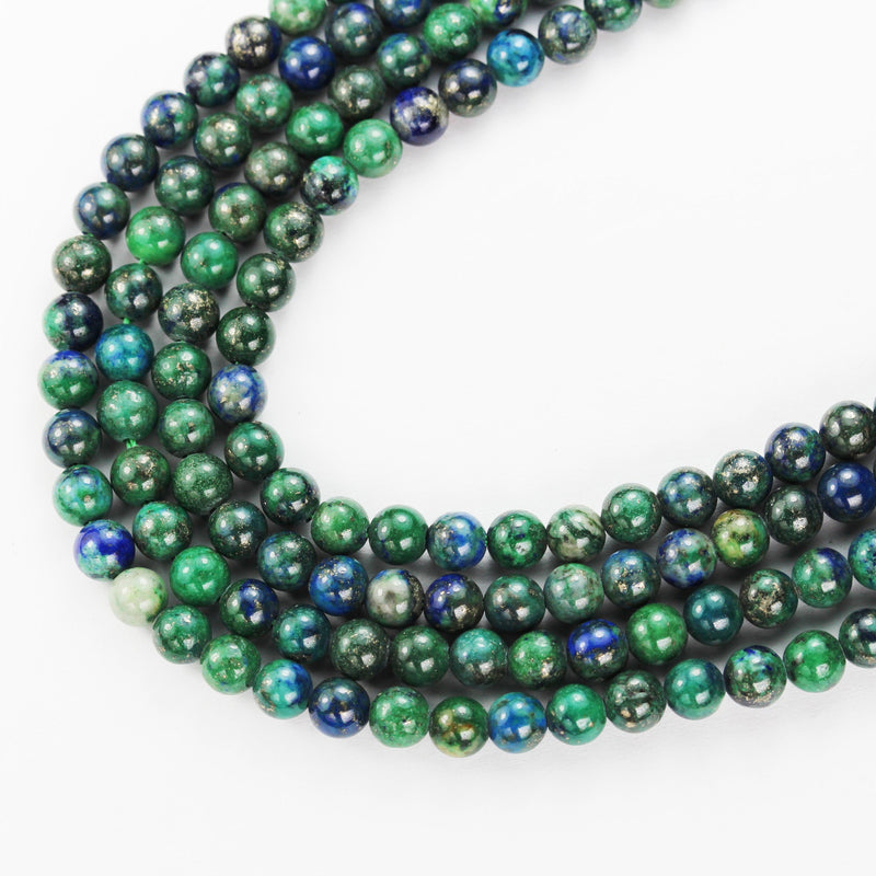 Azurite, 4mm Round Gemstone Beads Strand,One full strand , hole 0.6mm, 16 inch