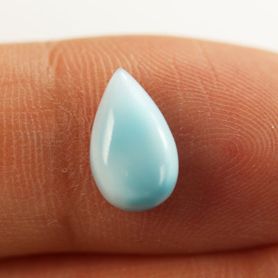 2pcs 100% Natural Dominican Larimar Cabochon Gemstone Beads Teardrop  Loose Gemstones Pendant Beads ( no hole) , 6*10mm each piece