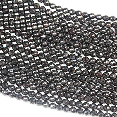 Black onyx , 10mm Faceted Round , Gemstone Beads Strand, One full strand 40 beads, 16 inch, 1mm hole