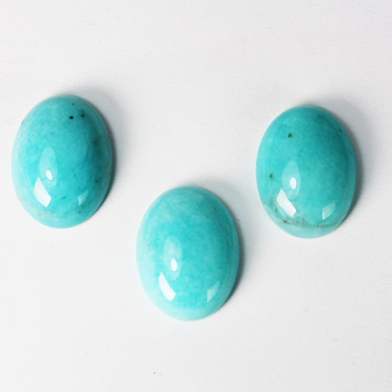 1pc Natural Amazonite Cabochon Gemstone Beads, Blue 20*15mm Oval Cabs, 6mm thick