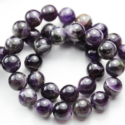 Amethyst,10mm Round Natural Gemstone Beads, One full strand, 16", 1mm hole