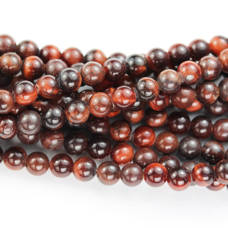 Red Tiger eye, 4mm Round Gemstone Strand, One full strand 15.5 inch , about90bead,0.8mm hole