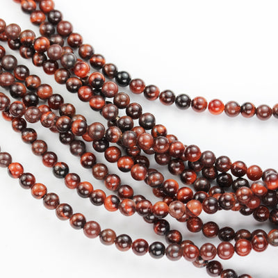 Red Tiger eye, 4mm Round Gemstone Strand, One full strand 15.5 inch , about90bead,0.8mm hole