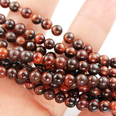 Red Tiger eye, 4mm Round Gemstone Strand, One full strand 15.5 inch , about90bead,0.8mm hole