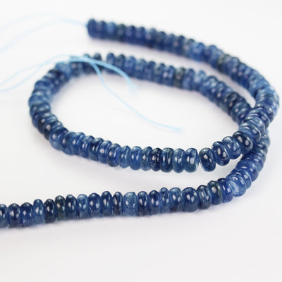 Natural Kyanite, 8mm Blue Rondell Gemstone Strand, 15.5inch, about 50 beads, 1mm hole