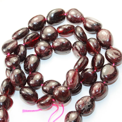 Natural Garnet, 8*6mm Nugget Shape Natural Gemstone, One full strand  Gemstone, hole 1mm,15.5"