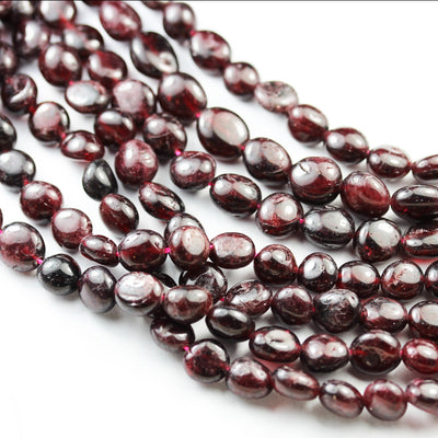 Natural Garnet, 8*6mm Nugget Shape Natural Gemstone, One full strand  Gemstone, hole 1mm,15.5"