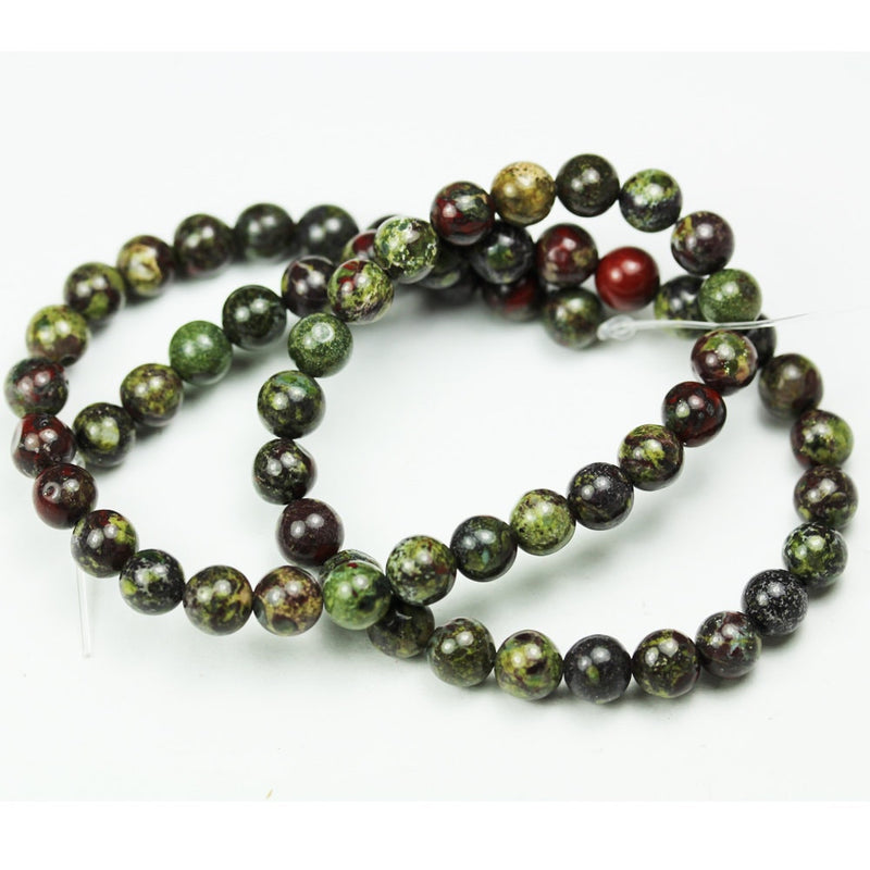 Dragon Blood Jasper, 6mm Round Gemstone Beads,1mm hole ,16inch, about65 beads