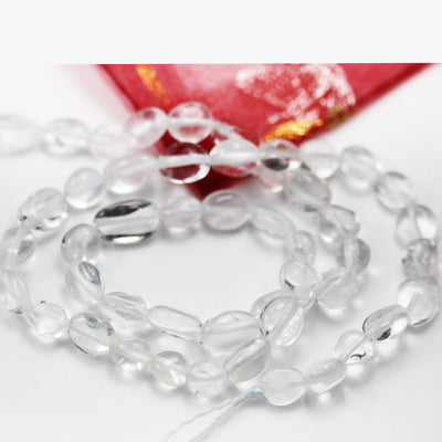 Clear Quartz, Natural Nugget gemstone 6mm One full strand, 16 inch . 1mm hole, about 60 pcs