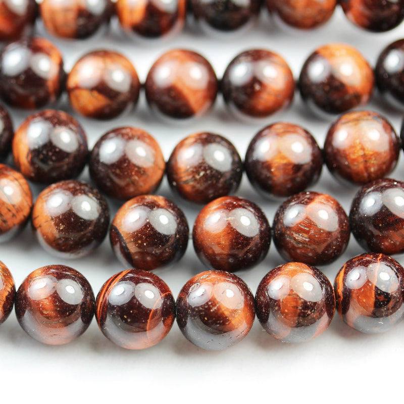 Red Tiger eye, 10mm Round Gemstone Strand, One full strand 15.5 inch , about 40 bead,1mm hole