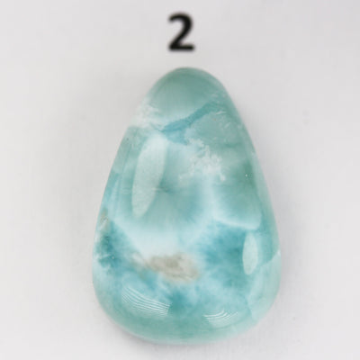 100% Natural Dominican Larimar Teardrop  Loose Gemstones Pendant Beads ( no hole) ,5-6g each piece