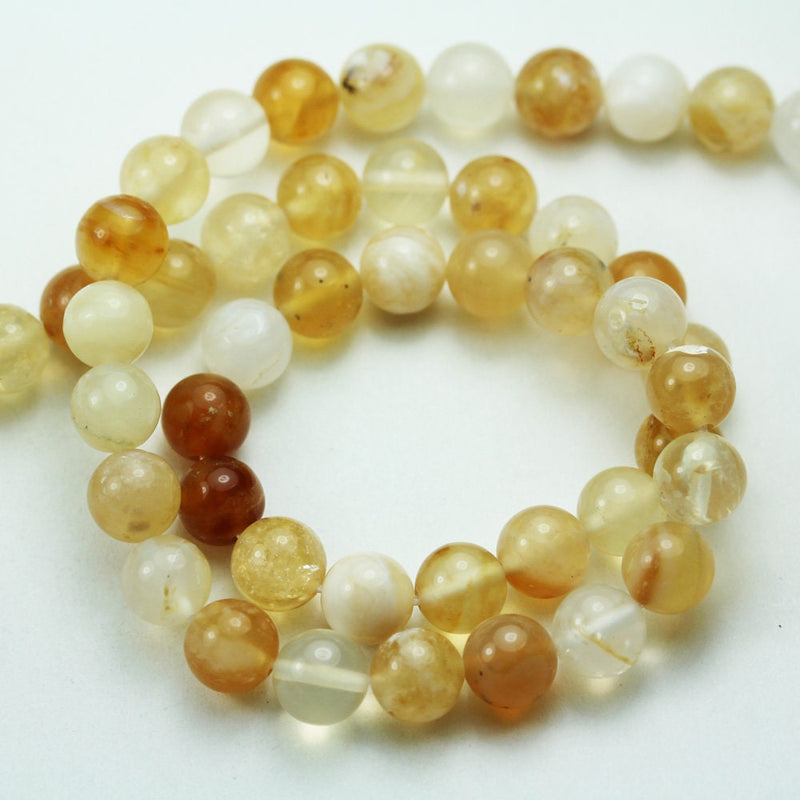 Yellow Opal, 6mm Round Gemstone Strand, 15.5inch , about 65 beads , 0.8mm hole