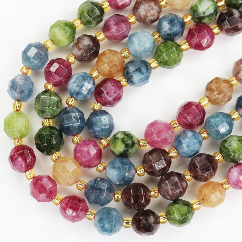 Dyed Agate Beads, 8*7mm Faceted Oval Beads Gemstone, One full strand , about38beads, 1mm hole