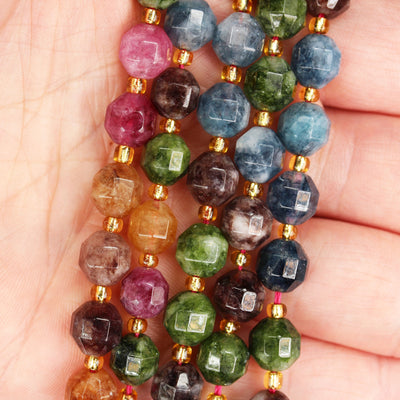 Dyed Agate Beads, 8*7mm Faceted Oval Beads Gemstone, One full strand , about38beads, 1mm hole