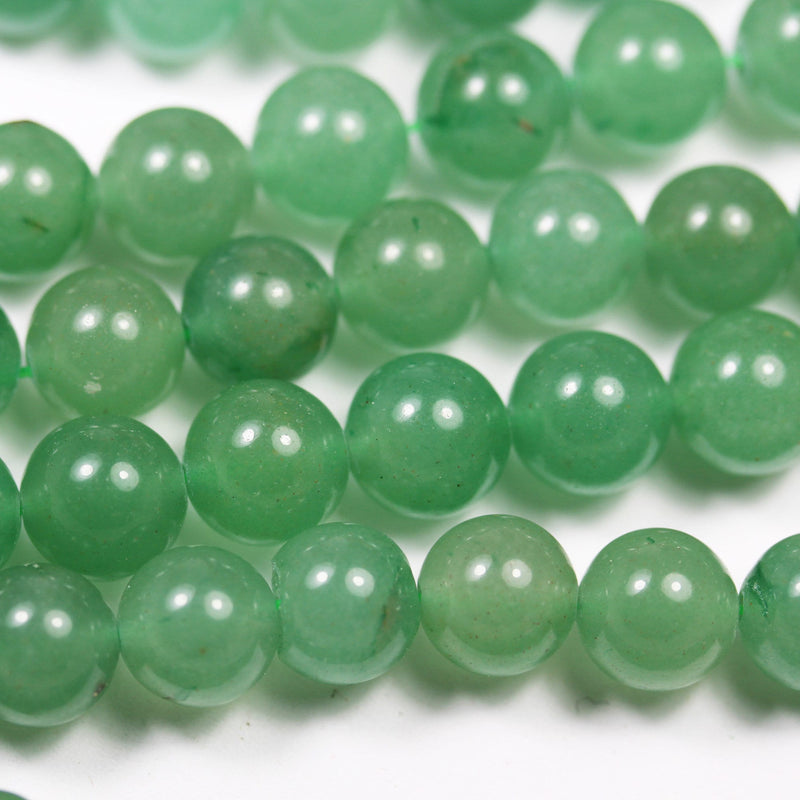 Green Aventurine, 10mm Round Gemstone Strand, 15.5inch , about 40 beads , 1mm hole