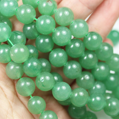 Green Aventurine, 10mm Round Gemstone Strand, 15.5inch , about 40 beads , 1mm hole