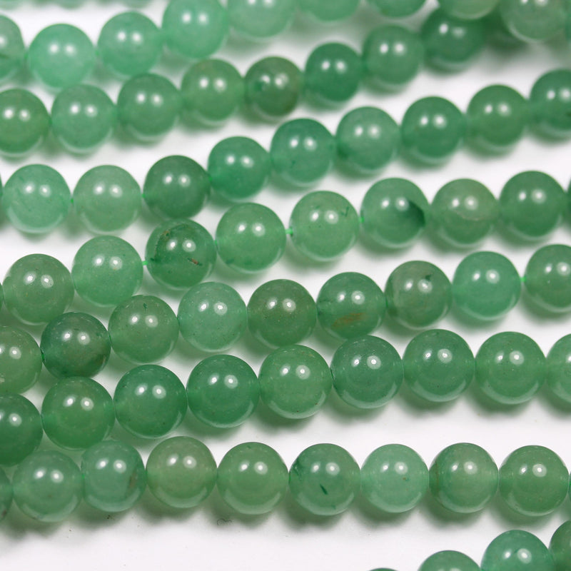 Green Aventurine, 10mm Round Gemstone Strand, 15.5inch , about 40 beads , 1mm hole