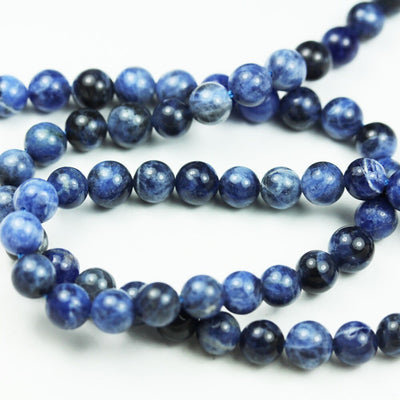 Sodalite, 6mm Round Natural  Beads Gemstone Strand, One full strand , about 65 beads, 0.6mm hole