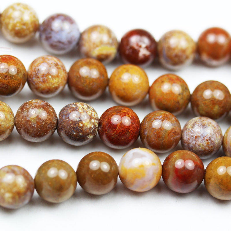 Ocean Jasper, 6mm Round Gemstone Strand, 15.5 inch , about 65 beads , 1mm hole