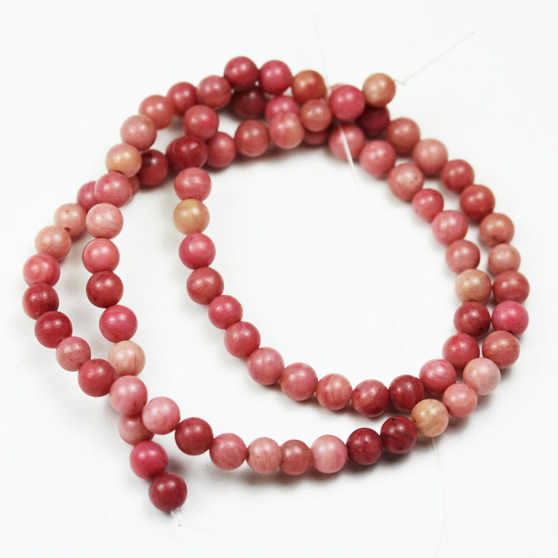 Rhodonite, 4mm round gemstone ,One full strand Natural Gemstone, 15", about 90 beads