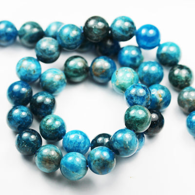 10mm Round Apatite Gemstone Strand, Bluel color, hole 1mm, 16 inch, about 43beads