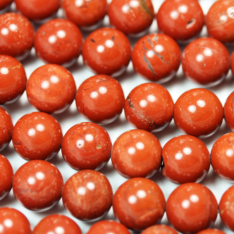 Red Jasper, 10mm Gemstone Beads Strand, One full strand ,hole1mm