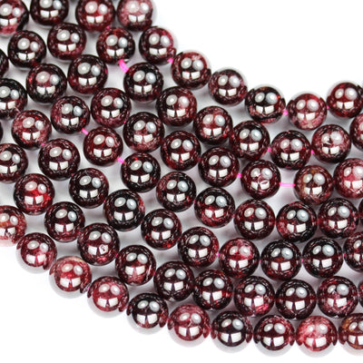 Natural Garnet,10mm Round  Gemstone, One full strand , hole 1mm,16", about 40beads