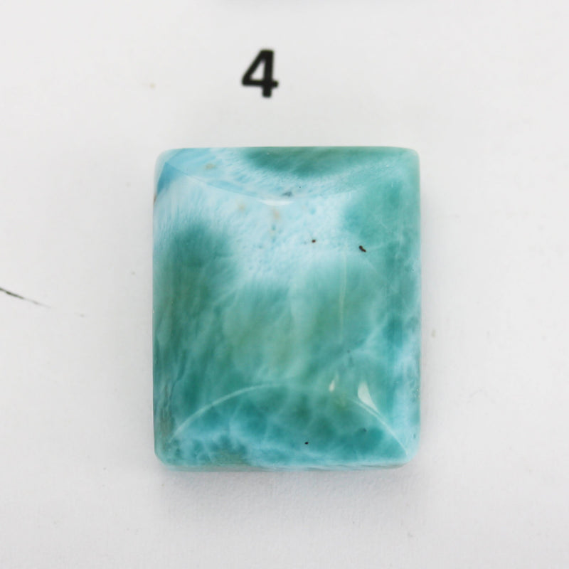 100% Natural Dominican Larimar Rectangle Loose Gemstones Pendant Beads ( no hole) ,5-9g each piece