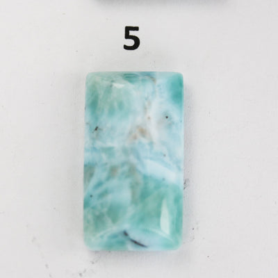 100% Natural Dominican Larimar Rectangle Loose Gemstones Pendant Beads ( no hole) ,5-9g each piece