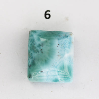 100% Natural Dominican Larimar Rectangle Loose Gemstones Pendant Beads ( no hole) ,5-9g each piece