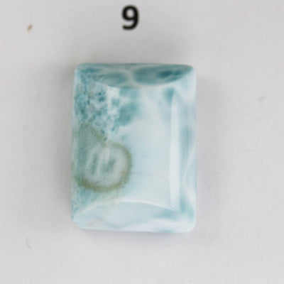 100% Natural Dominican Larimar Rectangle Loose Gemstones Pendant Beads ( no hole) ,5-9g each piece